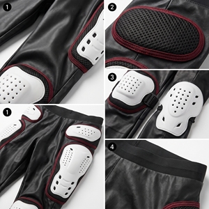 Pantalones de armadura para motociclistas, de cuero vacuno/PU/canguro, de alta calidad, con duración de varios años, servicio OEM/ODM. - Product Image 3