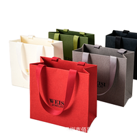 Bolsa de Compras Ecológica Reciclable Premium Clásica de Papel de Arte de 350 g/m² con Asa de Cinta, Impresión Pantone, para Supermercado