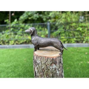 Bronze Dachshund Figurine Cast Metal Animal Sculpture Garden Decoration Outdoor Statuette Bronze Dog <b>Statue</b> Wholesaler Price - Product Image 6
