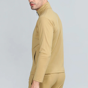 Fashionable <b>Long</b> Sleeve Loose Fitted <b>Men's</b> Fitness Jackets Comfortable Fitted Zipper Closure Gym Outerwear <b>Coats</b> For <b>Men</b> - Product Image 2