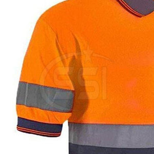 High Visibility ANSI Class 2 Safety Polo Shirt Reflective <b>LED</b> Flash Logo Comfortable Breathable Fabric for Outdoor Use - Product Image 5