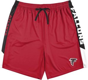 Pantalones Cortos Rojos de Poliéster de los Atlanta Falcons, Ropa Deportiva Ligera, Diseño con Franja Lateral con Logotipo del Equipo, Cintura Baja - Product Image 1