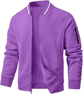 Vestes universitaires pour hommes HOOD CREW, manches en simili cuir, style Letterman, veste de baseball pour garçons, personnalisable, vente en gros - Product Image 3