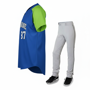 Wholesale Custom Printed <b>Blank</b> Baseball Shirts Pants Set Unisex Sublimated Quick Dry Breathable Short Jersey Uniforms OEM ODM - Product Image 5
