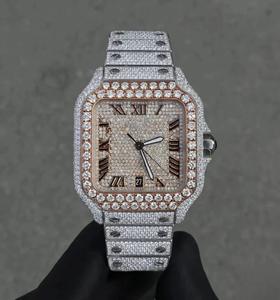 Luxury Mechanical Moissanite <b>Watch</b> Diamond Tester <b>Iced</b> <b>Out</b> <b>Watch</b> Men Stainless Steel Bezel Rapper <b>Watch</b> Vvs Diamond for Men - Product Image 1