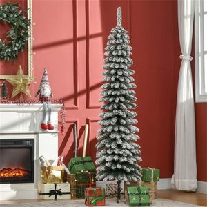 6ft Christmas Trees Festive Holiday Decorations with Sparkling <b>Lights</b> for Home Office or Outdoor <b>Space</b> - Product Image 1