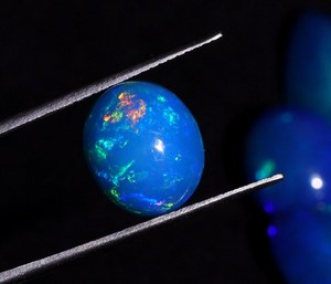 Natural Ethiopian Paraiba Blue Opal Cabochon Mix Shape Size Welo <b>Fire</b> Opal Jewelry Making Wholesale Lot - Product Image 3