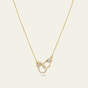 Collar con Colgante de Diamantes Chapado en Oro de 18K de Lujo, con Piedras Redondas de Corte Brillante, Cadena de Caja, Unisex, para Uso Diario - Product Image 1