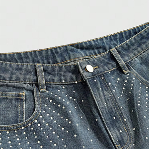 2025 Latest Selling High Quality Vintage <b>Men</b> Denim Shorts Slim Fit Quick Dry Breathable Elastic Waist Mid Rise Casual Solid 100% - Product Image 5