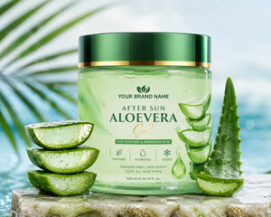 Gel Multiusos de Aloe Vera para Después del Sol, Refrescante, Calmante, Alivio de Quemaduras Solares, Hidratación Profunda, Reparación y Cuidado de la Piel, Marca Privada OEM - Product Image 3