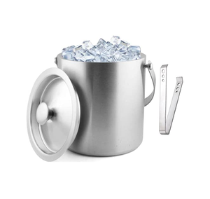 Cubo de hielo de acero inoxidable de doble capa, engrosado, el mejor diseño, cubo de hielo de acero para barra fría y vino - Product Image 6