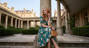 Robe midi élégante à fleurs pour femmes, robe d'été imprimée, tenue décontractée pour les fêtes, robe tendance écologique pour les vacances et les sorties en plein air - Product Image 3