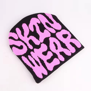 Black <b>Beanie</b> <b>Men</b> Women Unisex Acrylic <b>Beanie</b> <b>Hat</b> Letter Pattern Jacquard Knit Street Style 56-58CM Casual Fit Adult Winter <b>Hat</b> - Product Image 6