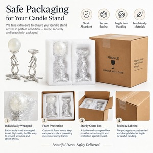 Seahorse <b>Candle</b> Holder <b>Set</b> Silver Decorative Home Decoration Animal Shape Starfish Base - Product Image 5