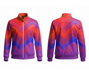 Veste à fermeture éclair intégrale personnalisée par sublimation pour le sport et les loisirs, chaude, respirante et à séchage rapide |   Tailles Hommes Femmes Jeunes - Product Image 4