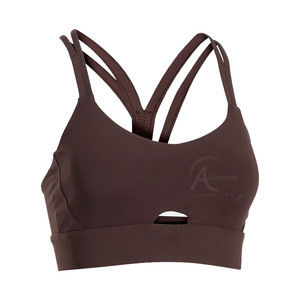 High Support Sports Bra Women Polyester Spandex Quick Dry Shockproof Gym Running Workout Bra Wholesale Supplier - Product Image 5