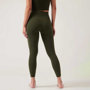 Leggings de yoga taille haute 2026, effet ventre plat, anti-cellulite, vêtements de sport, collants de fitness, pantalon de yoga, couleur vert olive - Product Image 5