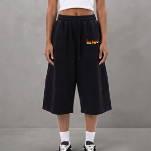 2026 New Arrival 100% Cotton Women's Vintage Button High Quality Custom Silk Screen Printed Logo Hot Shorts Comfortable - Product Image 1
