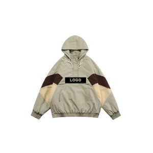 Chaqueta Deportiva Personalizada de Diseño Ligero con Estampado Retro y Logotipo de los 80s, Chaqueta Cortavientos de Nailon con Cierre de Cremallera para Hombre - Product Image 5