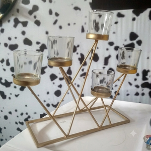 Retro Gold Taper Candle Holder Metal Candlestick Modern Nordic TeaLight Stand Luxury Wedding Christmas Table Decor Candle Holder - Product Image 1