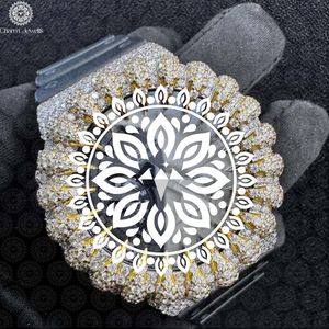 Montre de luxe pour homme Charm Jewells, mouvement mécanique analogique, lunette en or et diamants, boîtier en acier inoxydable de 40 mm, cadran en verre, automatique - Product Image 6