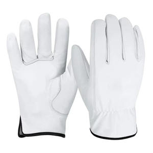 Gants de travail de haute qualité pour hommes, en cuir de chèvre pur et doux, pour la soudure, la réparation, le jardinage, la construction, la sécurité et la conduite. - Product Image 3