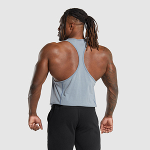 Men's Professional Sleeveless Gym Tank Top Vest <b>Singlet</b> Quick Dry Breathable Cotton Knitted Customizable High Street Plus Size - Product Image 3