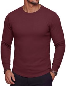 Men Thermal Waffle Shirt <b>Long</b> <b>Sleeve</b> Winter Base Layer <b>Undershirt</b> OEM Wholesale - Product Image 6