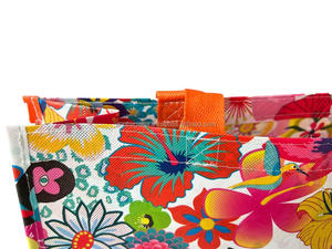 Sac d'épicerie tissé en PP recyclé, stratification complète et écologique des deux côtés, sacs à provisions laminés en BOPP brillant - Product Image 4