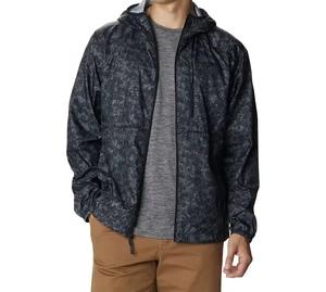 Chaqueta Acolchada Cortavientos con Capucha para Hombre, Diseño Color Block, Corte Regular, Cierre de Cremallera, Exterior de Poliéster, Estilo Casual de Primavera - Product Image 4