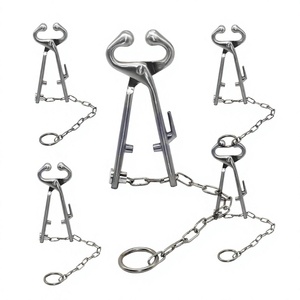 Cadena de soporte de toro de acero inoxidable de la mejor calidad, instrumento veterinario reutilizable para cirugía ocular, uso en hospitales de animales REEAX - Product Image 1