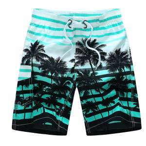 Shorts de bain décontractés pour hommes, séchage rapide, respirants, avec cordon de serrage, en toile, pour la plage et le surf, taille élastique - Product Image 1