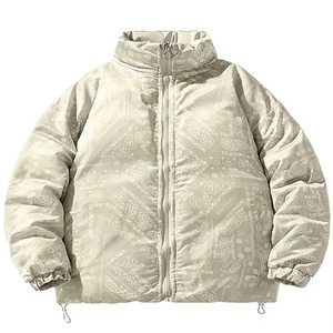 Hot Sale <b>Men's</b> Zip-Up Puffer <b>Jacket</b> Colorful Sportswear for Spring and Autumn Collarless Hoodie - Product Image 5