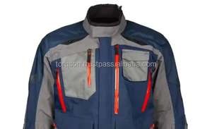 Veste en nylon pour moto personnalisée avec coque extérieure durable, poignets ajustables, plusieurs poches et design moderne pour les motards - Product Image 5