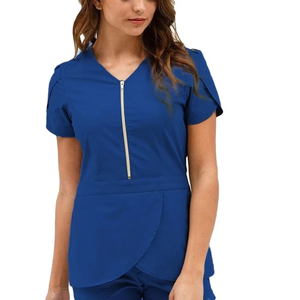 Uniformes Médicos Azul Marino para Mujer, Conjuntos de Uniformes de Enfermera para Mujeres Altas, Traje Quirúrgico, Fabricante OEM - Product Image 2