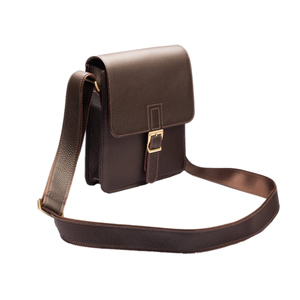 Men's Fashion Genuine Leather Messenger Bag Urban Office Carry <b>Waterproof</b> <b>Padded</b> Laptop Compartment Adjustable Shoulder Strap - Product Image 1