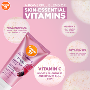 Crème 21 Xtra Bright Scrub 150ml Gommage exfoliant profond pour le visage pour une peau lisse et claire - Product Image 2