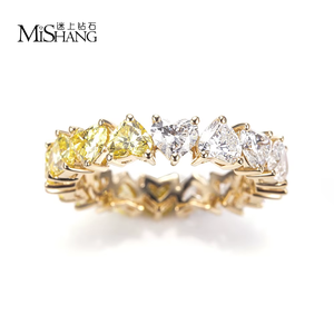 Anillo de Diamantes con Corte Pera en Oro Amarillo para Mujer, Marca MiSHANG, Color Elegante, Joyería Clásica para Boda - Product Image 5