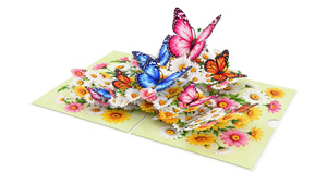 Premium 3D Pop Up Floral Butterfly Greeting <b>Card</b> Custom Handmade Paper <b>Gift</b> <b>Card</b> for Birthday Wedding Anniversary Celebration - Product Image 3