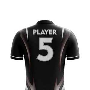 Camiseta de Fútbol Sublimada Personalizada para Hombre, Manga Corta, Absorbente de Humedad, Degradado Negro, Uniforme de Equipo, Adulto, Todas las Temporadas, Corte Atlético - Product Image 5