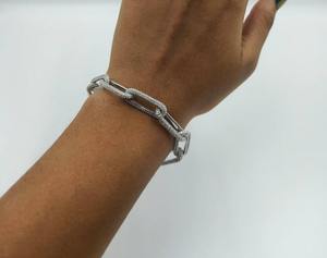 สร้อยข้อมือเพชรเพาะเลี้ยงในห้องปฏิบัติการ S925 ทองคำขาว ทรงกลม หรูหรา สำหรับผู้หญิง สวมใส่ได้ทุกวัน เพชรสี D - Product Image 5