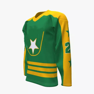 Maillot de hockey sur glace vierge personnalisable, imprimé par sublimation, respirant, 100 % polyester, vente en gros, pour équipes de hockey - Product Image 2