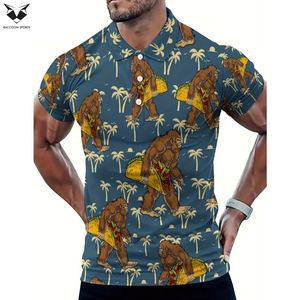 Latest Design Men Wear Shirts, Sublimation Print <b>Short</b> <b>Sleeve</b> <b>Button</b>-<b>Up</b> Beach Style Shirts Printed Men's Shirt - Product Image 3