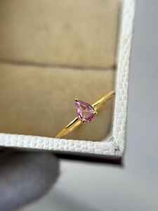 Bague Exceptionnelle en Saphir Rose Naturel, Bague de Fiançailles en Argent Sterling 925 Plaqué Or 14K, Cadeau de Mariage, Bague de Demande en Mariage - Product Image 2