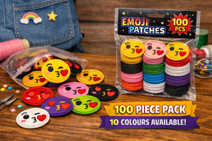 Heart Eyes <b>Patch</b> Embroidered Iron On Applique for Jacket <b>Backpack</b> Clothing Cute Reaction <b>Patch</b> - Product Image 4