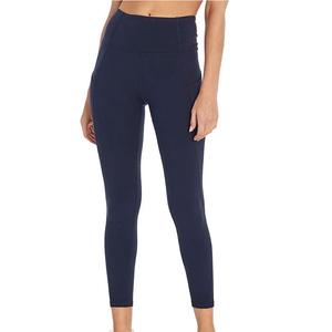High Waist Stretchable Anti-Bacterial Ankle-Length Yoga Fitness Activewear <b>Tummy</b> <b>Control</b> Breathable Women Leggings Spandex/Nylon - Product Image 1
