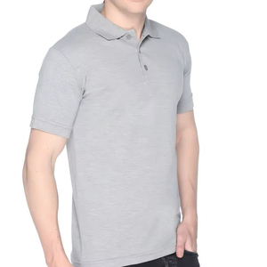 Nuevo Diseño de Camiseta de Golf Casual para Hombre, Manga Corta, Logotipo Personalizado, Impresión Digital, Transpirable, Blanca con Detalles Azules - Product Image 1