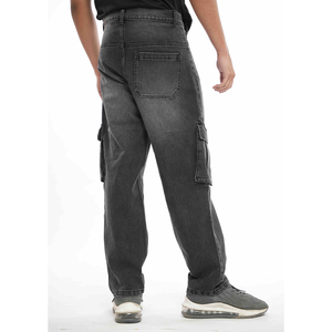 Jeans en coton pour homme sur mesure, 100 % denim, coupe classique, coutures durables pour un usage quotidien et le streetwear - Product Image 4