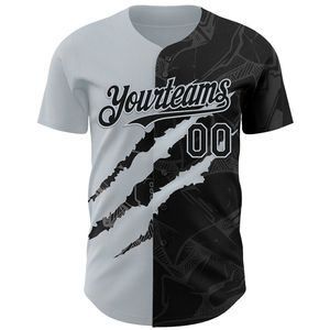 Maillot de baseball personnalisé, entièrement boutonné, léger, en coton biologique, antibactérien, imprimé en sérigraphie, col en V, manches courtes, unisexe - Product Image 4