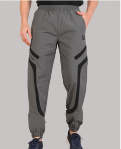 New Arrival Dark Grey Polyester <b>Slim</b> Tapered Fit Casual <b>Joggers</b> Track Pants Pockets Elastic Waist Breathable for Men Best Price - Product Image 5